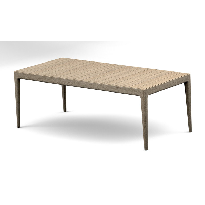 8 Seats 9 Pcs Grade-A Weathered Teak Wood Dining Set: 84" Amilo Rectangle Table And 8 Amilo Stacking Arm Chairs #11AM3108, 6