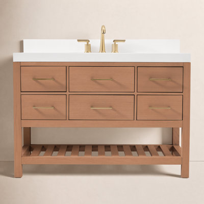 Carrie 48" Carrara Marble Single Bathroom Vanity