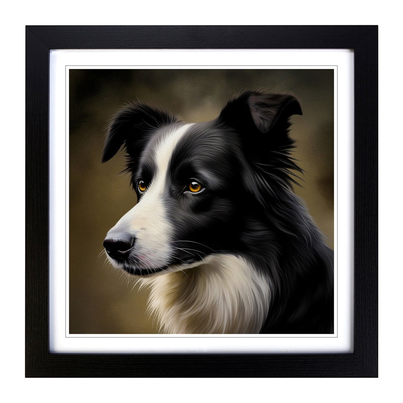 Single Picture Frame Print on Wood, Black