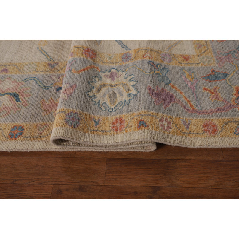 Vegetable Dye Oushak Turkish Area Rug 8