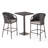 Aribert 3 Piece Bar Height Dining Set with Cushions