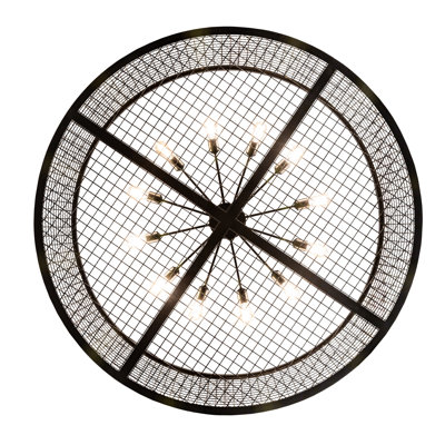 Luminaire suspendu tambour 12 lumières Spoutnik