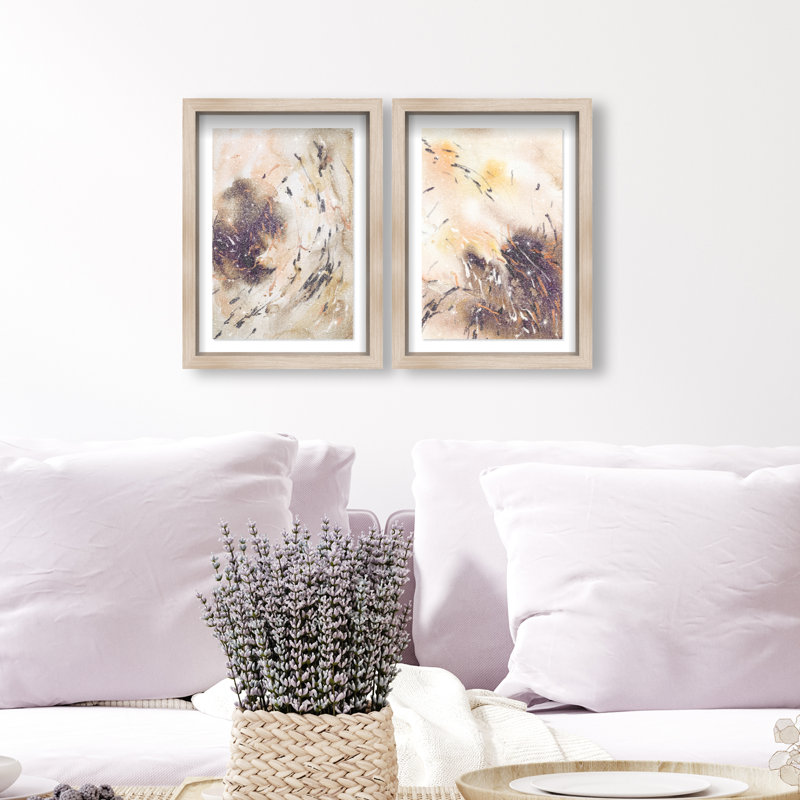 Floating Autumn Set Set by Oliver Gal, 110"H x 74"W, Natural Oak Shadowbox