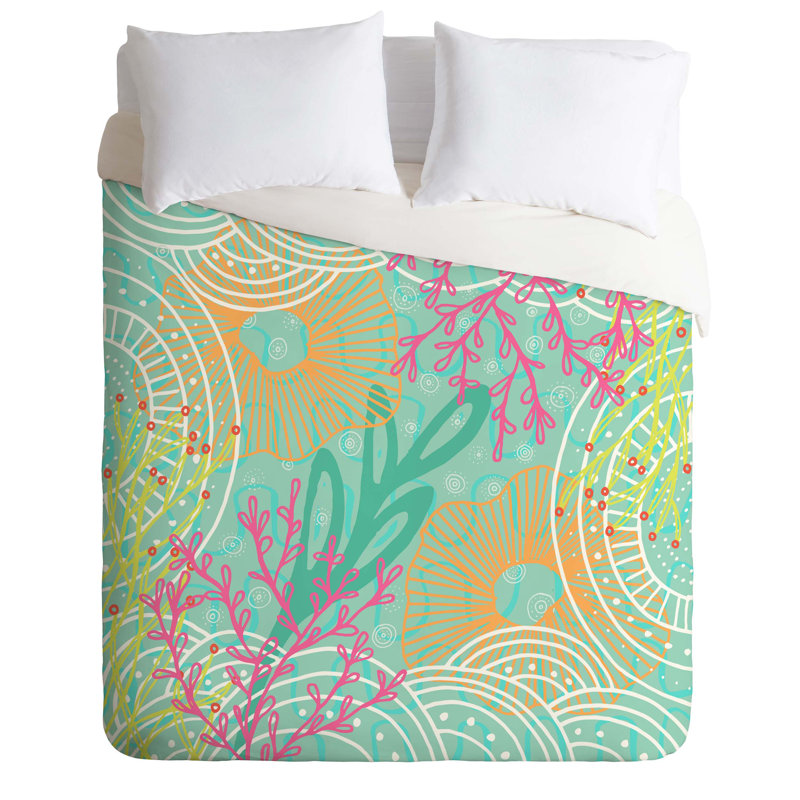 Kerrie Satava Polyester Floral Duvet Cover, Queen Duvet Cover + 2 Standard Shams