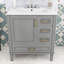 Meuble-lavabo de salle de bain avec lavabo en céramique, tiroirs à fermeture en douceur et porte-561654281
