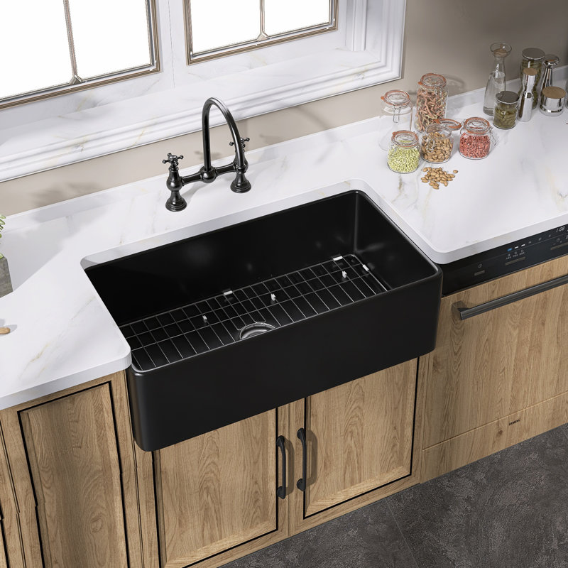Évier de cuisine en argile réfractaire Glim Deep, H 10 po x l 18 po x P 36 po