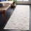 Sequeira Hand Woven Leather/Felted Cloth Chevron Rug in Ivory/Gray