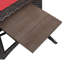 Fauteuil inclinable d'extérieur avec réglage à 2 boucles, coussin souple amovible et table intégrée pour bronzer et se détendre-404424577