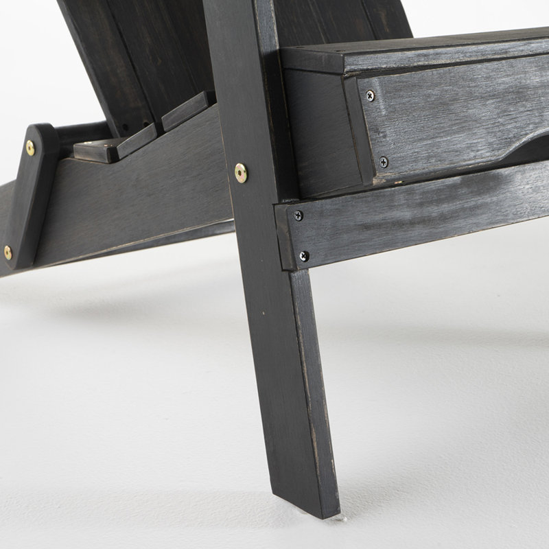 Chaise Adirondack pliante Vejle, Gris foncé