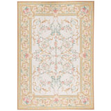 Hand-Knotted High-Quality Beige and Yellow Area Rug