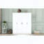 Garde-robe 4 portes avec tiroir, tablettes et rail suspendu, design moderne
