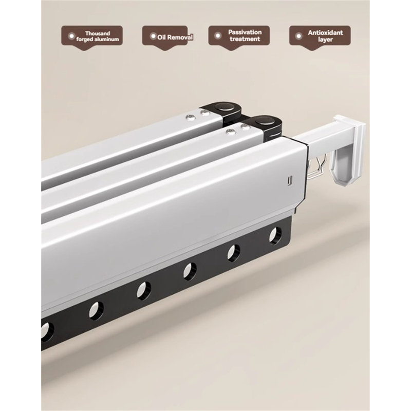 Portant pliant rétractable Spacemaster Pro, H 4,72 po x l 84,05 po x P 16,14 po