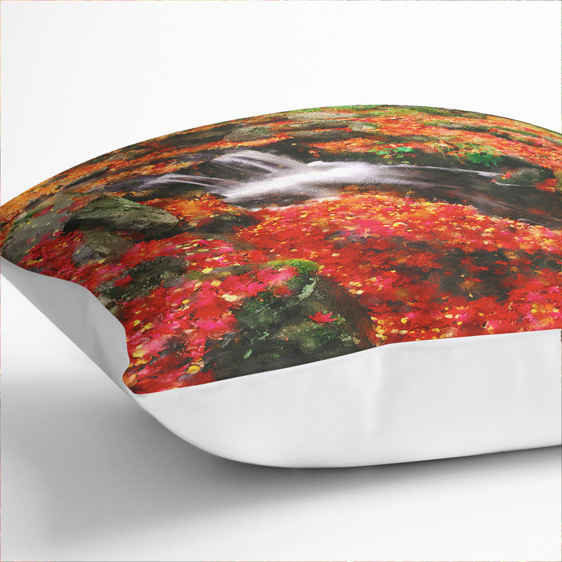 Forest Stream Vol.4 Painting Scatter Cushion, White, 55cm H x 55cm W x 20cm D