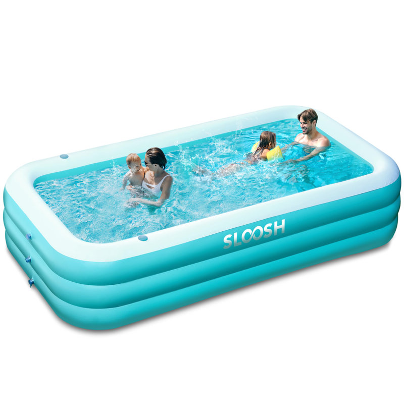 125" x 68" x 22" Full-Sized Inflatable Swimming Pool with Seats