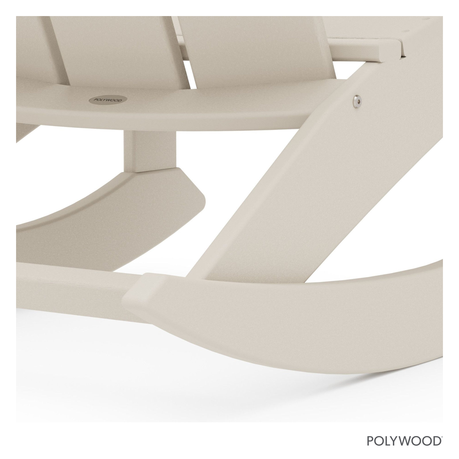 POLYWOOD® Modern Rocking Adirondack Chair, Sand
