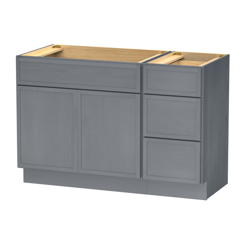 Base de meuble-lavabo simple 45 po seulement, Argent argent
