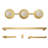 5-Piece Matte Brass All-In-One Bathroom Set with 20" 3-Light Vanity Light