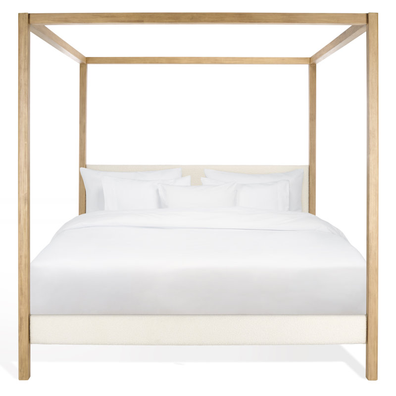Graciella Boucle King Canaopy Bed