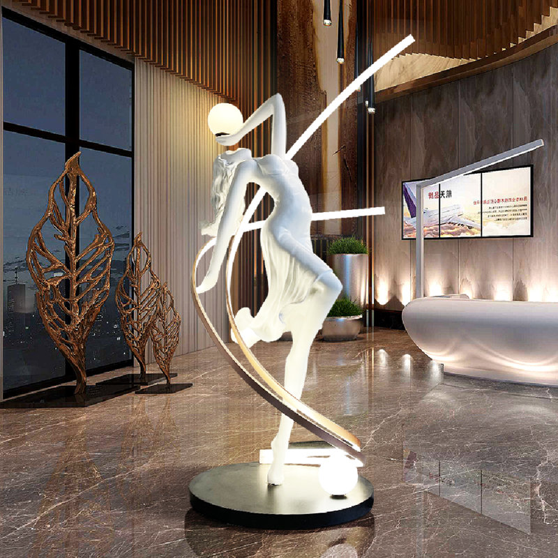 71'' Black Novelty Floor Lamp