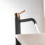 Robinet de lavabo de salle de bain avec poignée dorée