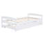 Lit plateforme simple avec lit gigogne simple, blanc