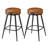 Bar Stools Set of 2, Counter Height Swivel Bar Stools, Synthetic Leather with Stitching-101042404-101042401