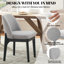 Ensemble de chaises de salle à manger rembourrées en polyester 19,5 po Bason avec pieds en bois massif noir Bason-8294645-923742