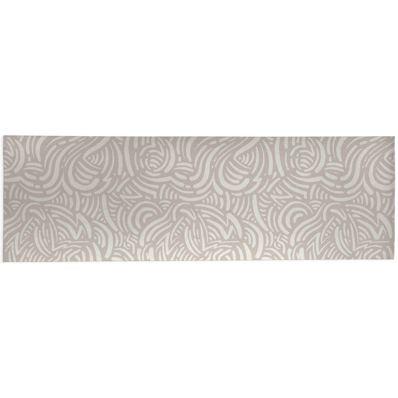 Cozy Swirl Non-Slip Outdoor Rug, Runner 2'6" x 8'