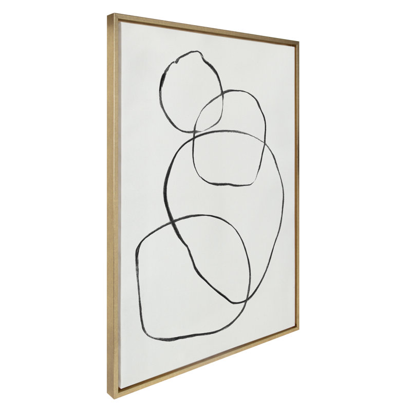 869, "Going in Circles" par Teju Reval, reproduction d'art sur toile encadrée, Cadre naturel, H 24 po x l 18 po