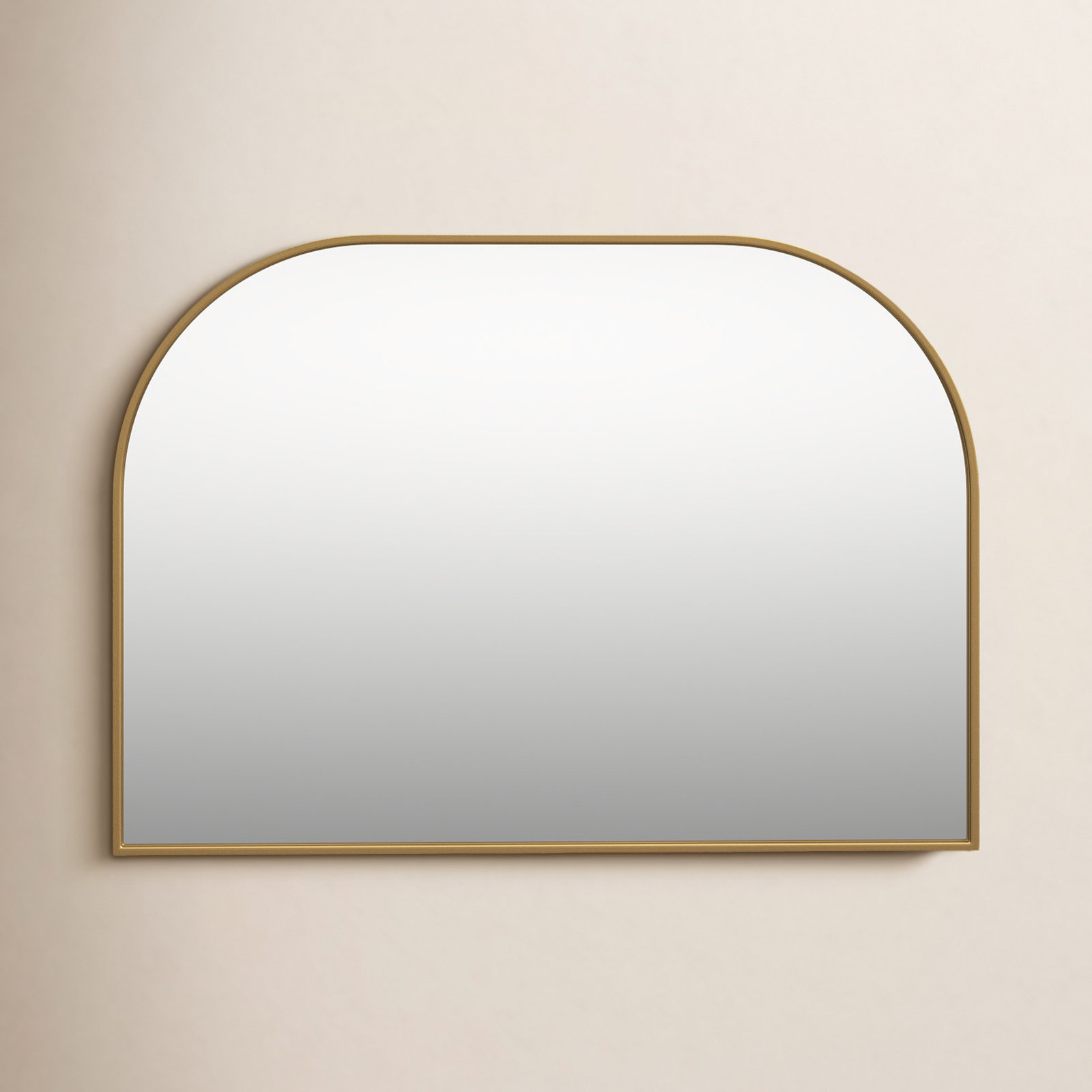Sabine Metal Wide Arch Wall Mirror, Silver, 24" x 39"