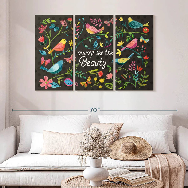 Tergel Budding Beauty Dark, 32" H x 50" W