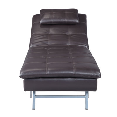 Morsello Upholstered Chaise Lounge in Brown