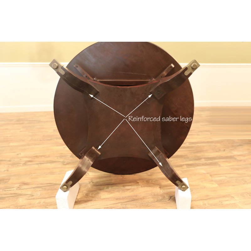 Round Mahogany Wood Dining Table