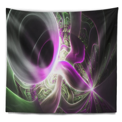 Motifs abstraits mauve clair sur tapisserie noire