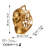 Elegant Hand-Painted Decorative Object, Gold Finish, 9.4 x 14.2 x 12.6 inches | 100% Polyester | Unique Color Variations for a Luxurious Touch in Home Decor | Perfect for Living Room or Office Accent-1362268079