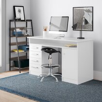 Preisvergleich für Kleiner Schreibtisch, Computertisch mit  Aufbewahrungstasche und Haken, Schreibtisch, aus Mdf, SKU: 34864683