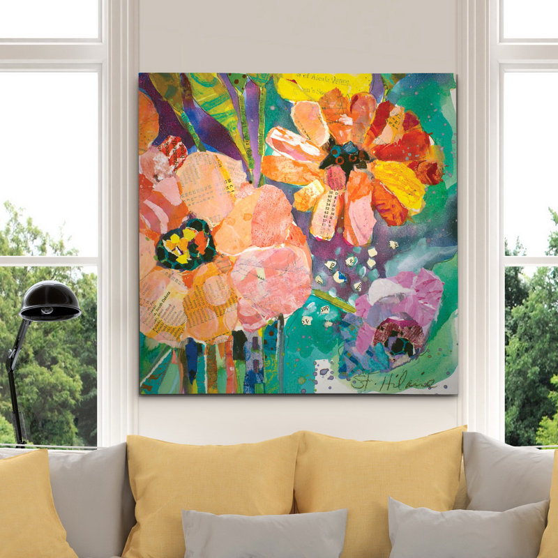 Kulick «Bold Blooms IV», peinture, H 40 po x l 40 po x P 1,5 po, Toile tendue