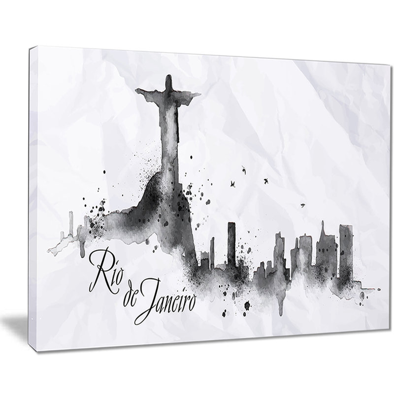 « rio de janeiro silhouette », impression sur toile, H 30 po x l 40 po x P 1 po
