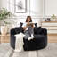 Fauteuil-lit une place moderne et moelleux en polyester éponge de 140 cm (55 pouces) pour salon, chambre, salle de détente et salle de projection (non pivotant).-747105365