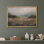 Reproduction d'art sur toile «Wildflower Meadow in Mist» - paysage botanique romantique pour chambre à coucher ou couloir