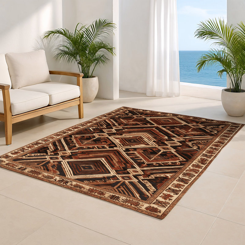 Tapis intérieur et extérieur ArtDeco, Rectangulaire 8 pi x 10 pi