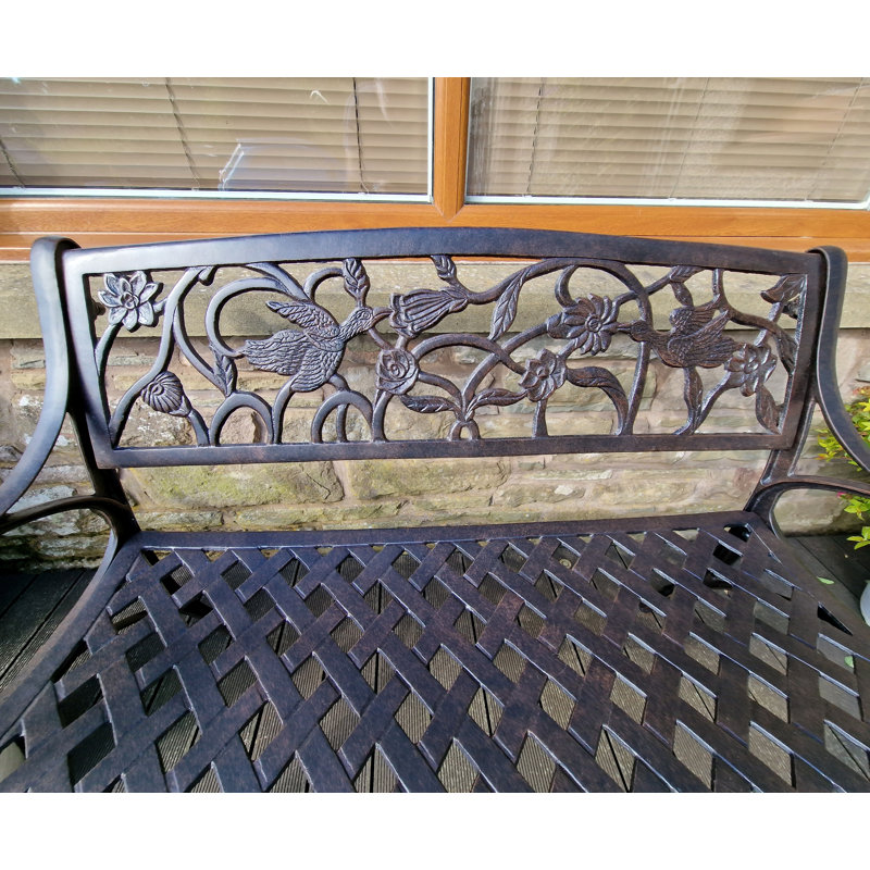Greta Powder Coated Aluminum Outdoor Bench
