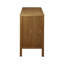 Armoire d'appoint 2 portes avec tablettes réglables, look contemporain, 47,5 po de long, espace de rangement spacieux, bois massif, café foncé, tablettes finies et élégantes