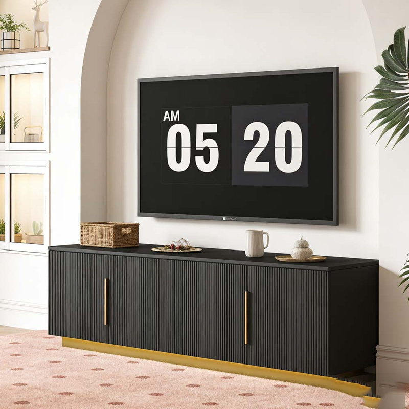 TV Stand with 16 Color LEDs,68" Modern TV Stand