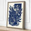 Tiger in Foliage Art Deco 1 Piece Wrapped Canvas Wall Art-1407649408-1407649419