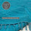 Handmade Happy cotton rug in turquoise-14565657