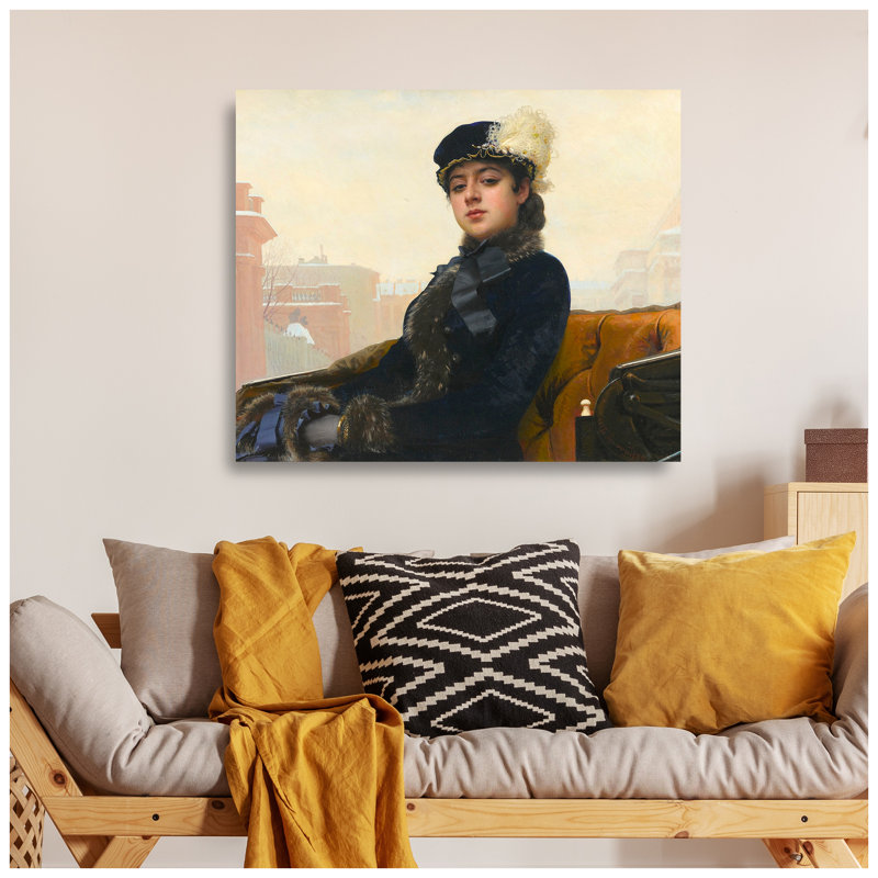 Reproduction d'art classique, reproduction d'art numérique sur toile, 45 x 36 x 1,5 po, Kramsky