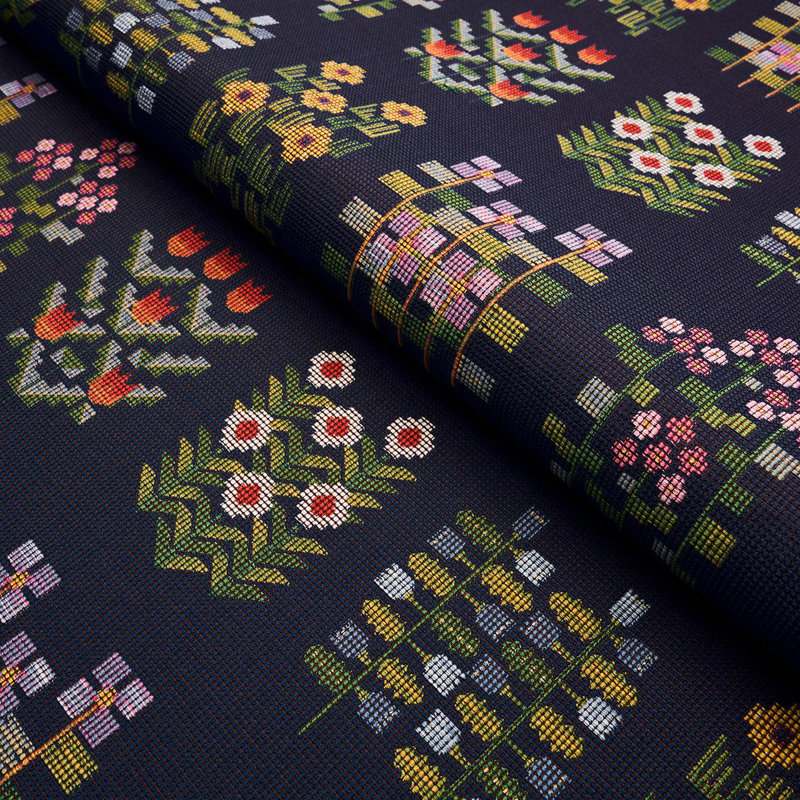 Tissu de tapisserie Annika, Bleu marine