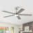 Brushed Nickel with Gray Wood/Natural Wood Blades