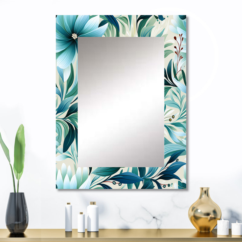 Vivier - Large Wall Mirror On Metal, 32 po x 24 po